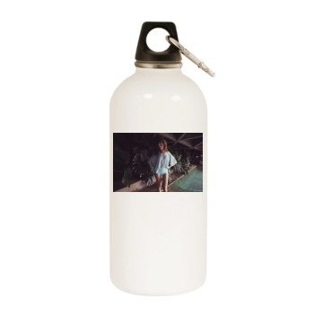 Cintia Dicker White Water Bottle With Carabiner