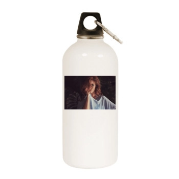 Cintia Dicker White Water Bottle With Carabiner