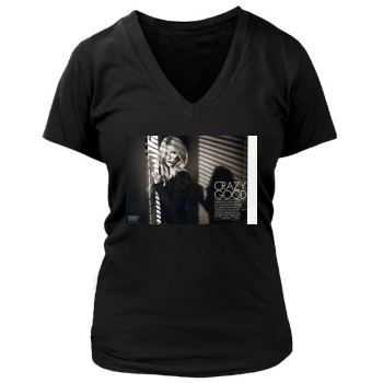 Claire Danes Women's Deep V-Neck TShirt