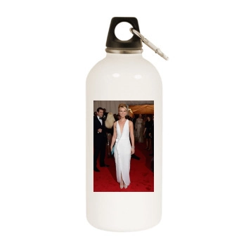 Claire Danes White Water Bottle With Carabiner