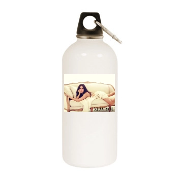 Courteney Cox White Water Bottle With Carabiner