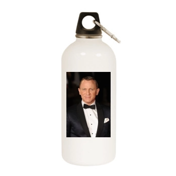 Daniel Craig White Water Bottle With Carabiner