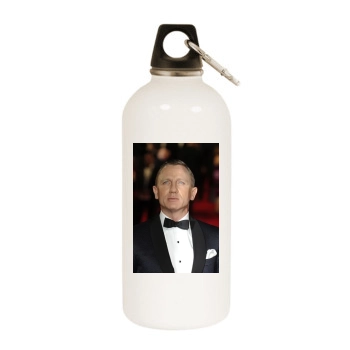 Daniel Craig White Water Bottle With Carabiner