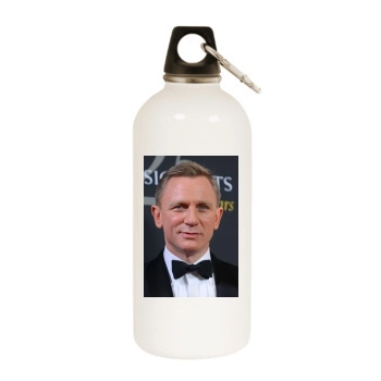 Daniel Craig White Water Bottle With Carabiner