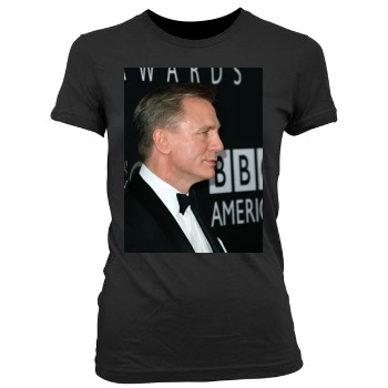 Daniel Craig Women's Junior Cut Crewneck T-Shirt