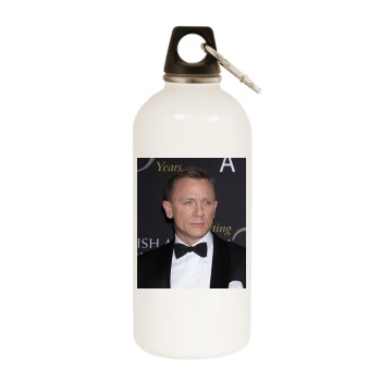 Daniel Craig White Water Bottle With Carabiner