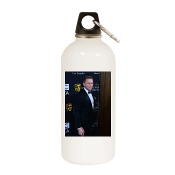 Daniel Craig White Water Bottle With Carabiner