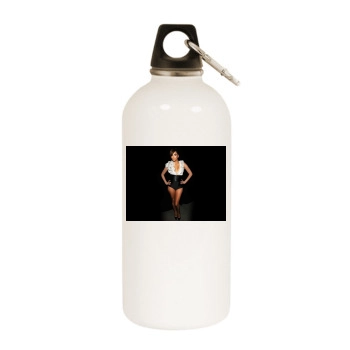 Eva Longoria White Water Bottle With Carabiner