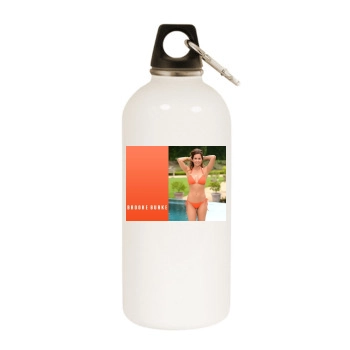 Brooke Burke White Water Bottle With Carabiner