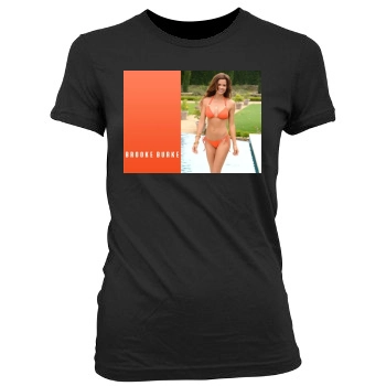 Brooke Burke Women's Junior Cut Crewneck T-Shirt