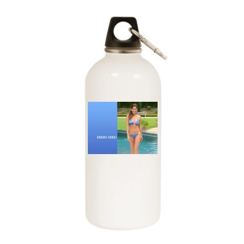 Brooke Burke White Water Bottle With Carabiner