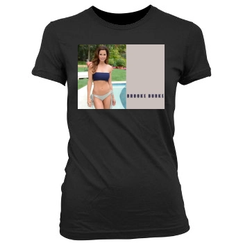 Brooke Burke Women's Junior Cut Crewneck T-Shirt