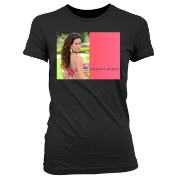 Brooke Burke Women's Junior Cut Crewneck T-Shirt