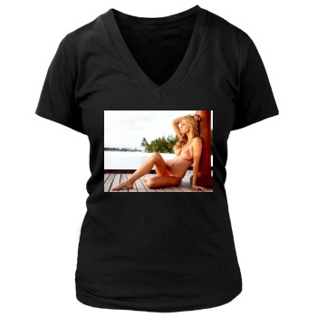 Brooklyn Decker Women's Deep V-Neck TShirt