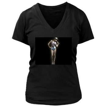 Brooklyn Decker Women's Deep V-Neck TShirt