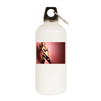 Brooklyn Decker White Water Bottle With Carabiner