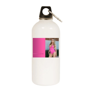 Carmen Electra White Water Bottle With Carabiner