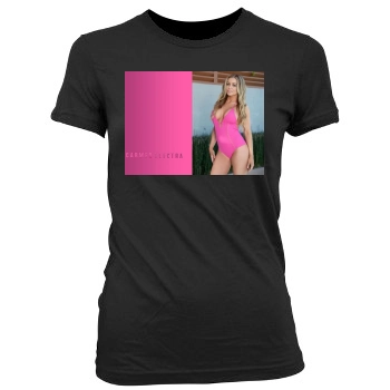 Carmen Electra Women's Junior Cut Crewneck T-Shirt