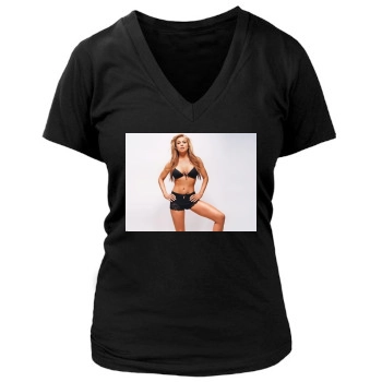 Carmen Electra Women's Deep V-Neck TShirt