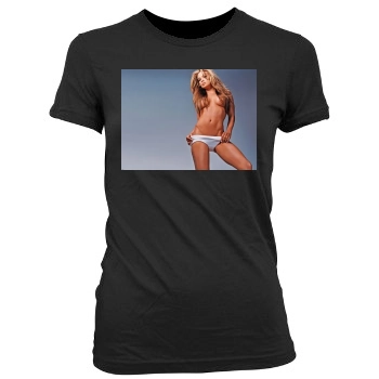 Carmen Electra Women's Junior Cut Crewneck T-Shirt