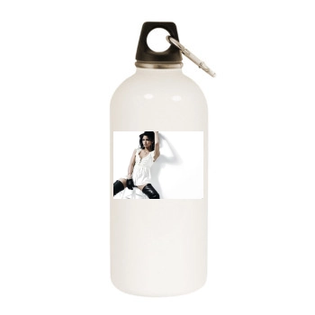 Cassie Ventura White Water Bottle With Carabiner