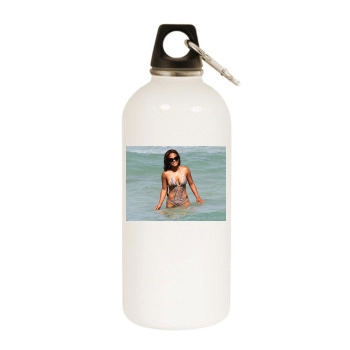 Christina Milian White Water Bottle With Carabiner