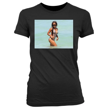 Christina Milian Women's Junior Cut Crewneck T-Shirt