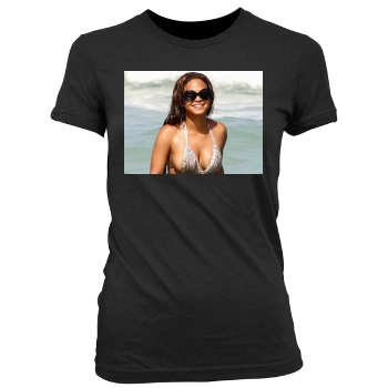 Christina Milian Women's Junior Cut Crewneck T-Shirt