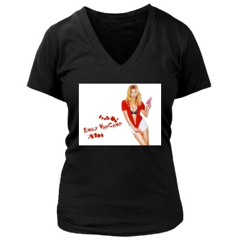 Emily VanCamp Women's Deep V-Neck TShirt