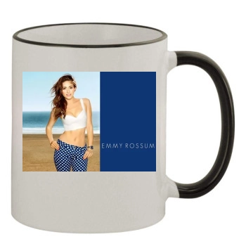 Emmy Rossum 11oz Colored Rim & Handle Mug