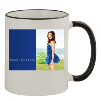 Emmy Rossum 11oz Colored Rim & Handle Mug