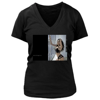 Eva Longoria Women's Deep V-Neck TShirt