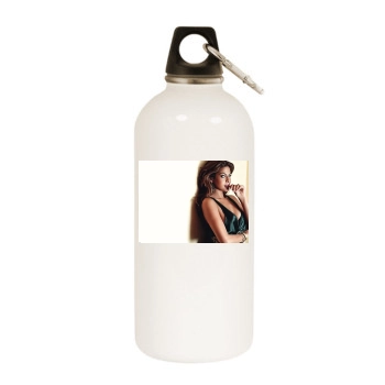 Eva Mendes White Water Bottle With Carabiner