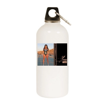 Fergie White Water Bottle With Carabiner