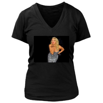 Fergie Women's Deep V-Neck TShirt