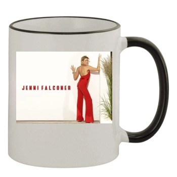 Jenni Falconer 11oz Colored Rim & Handle Mug