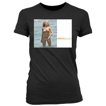 Jennifer Ellison Women's Junior Cut Crewneck T-Shirt