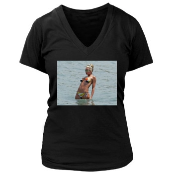 Jennifer Ellison Women's Deep V-Neck TShirt