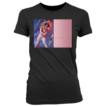 Jennifer Lopez Women's Junior Cut Crewneck T-Shirt