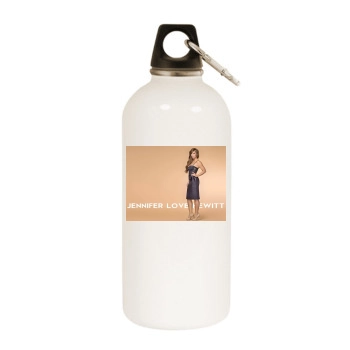 Jennifer Love Hewitt White Water Bottle With Carabiner