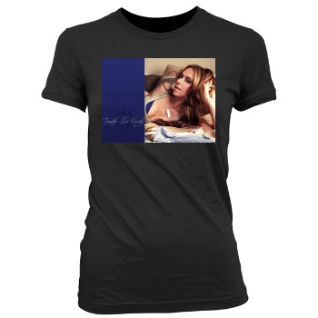 Jennifer Love Hewitt Women's Junior Cut Crewneck T-Shirt