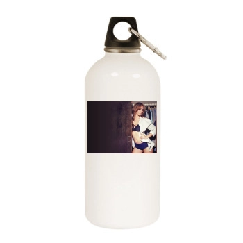 Jennifer Love Hewitt White Water Bottle With Carabiner