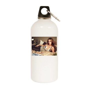 Jennifer Love Hewitt White Water Bottle With Carabiner