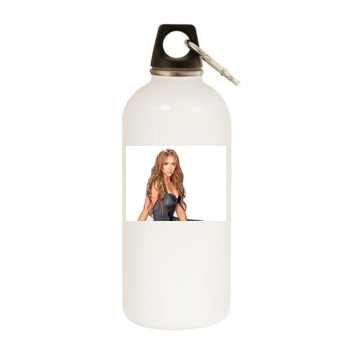 Jennifer Love Hewitt White Water Bottle With Carabiner