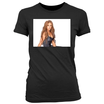 Jennifer Love Hewitt Women's Junior Cut Crewneck T-Shirt