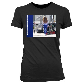 Jennifer Love Hewitt Women's Junior Cut Crewneck T-Shirt