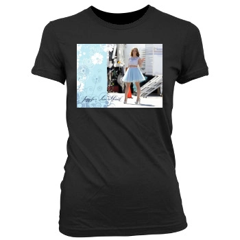 Jennifer Love Hewitt Women's Junior Cut Crewneck T-Shirt