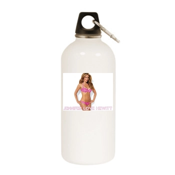 Jennifer Love Hewitt White Water Bottle With Carabiner