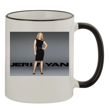 Jeri Ryan 11oz Colored Rim & Handle Mug