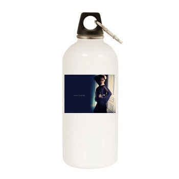 Jessica Alba White Water Bottle With Carabiner